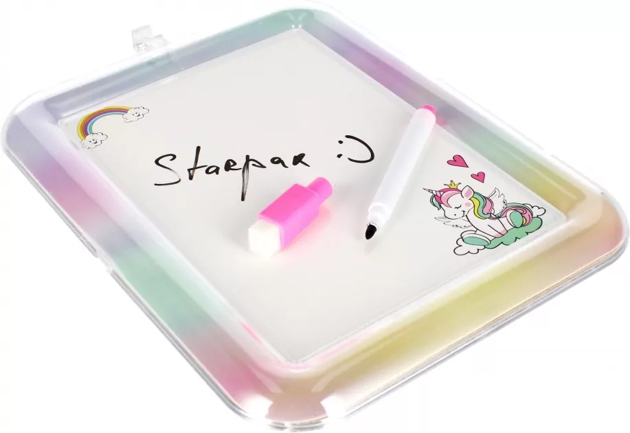 Tablica suchościeralna z pisakiem Unicorn - tantis.pl