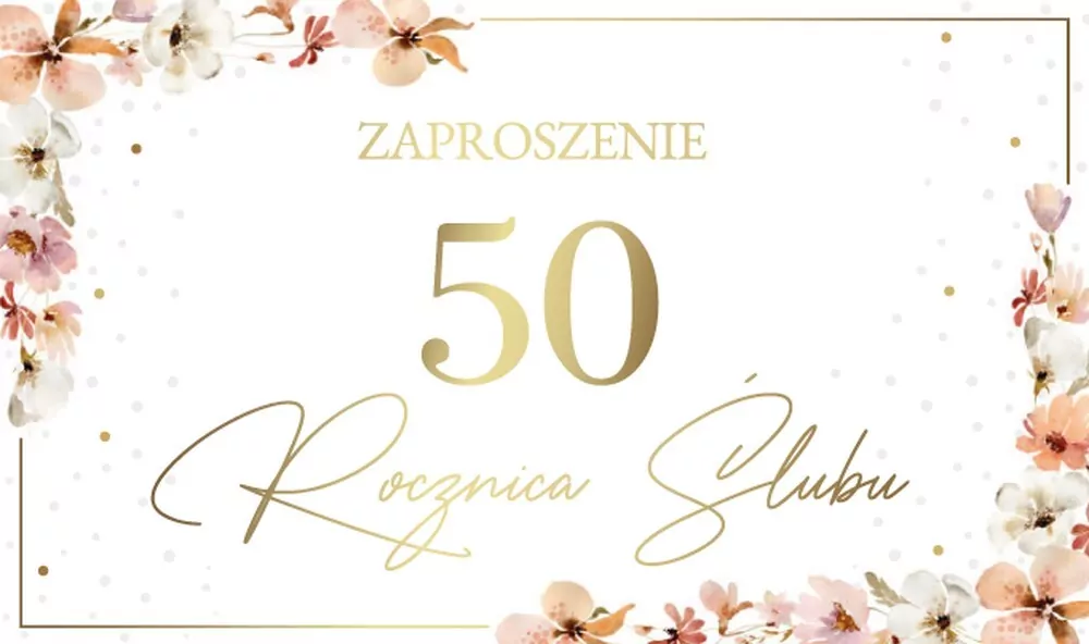 Zaproszenie Rocznica Ślubu (10szt) - tantis.pl