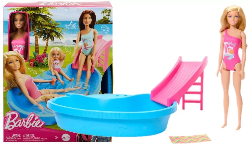 Barbie. Basen z lalką i akcesoriami - tantis.pl