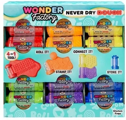 Wonder Factory Never Dry Dough Singles - Red - tantis.pl