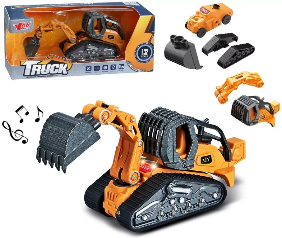 Koparka metal pullback ze światłem i dźwiękiem - tantis.pl