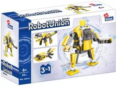 Klocki konstrukcyjne Alleblox RobotUnion 62el żółty - tantis.pl