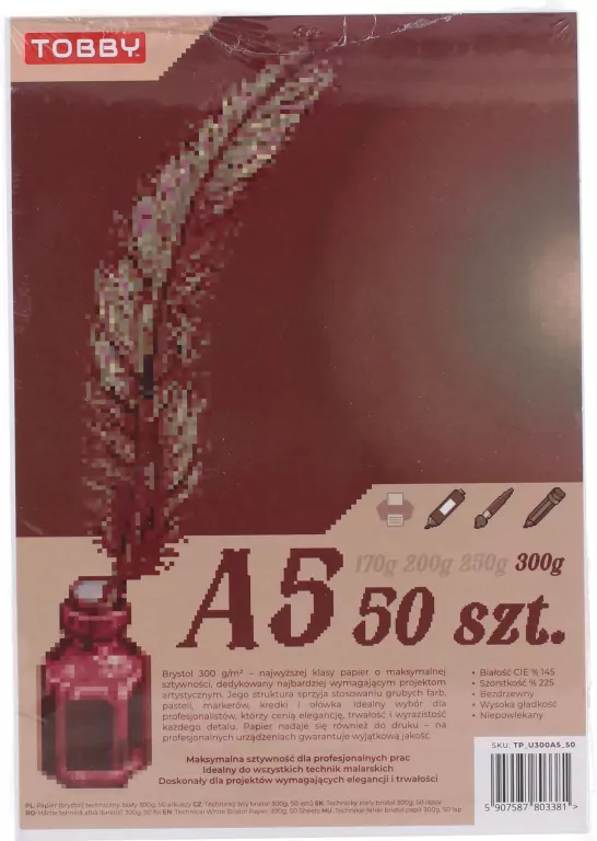 Brystol A5 300g 50 ark - tantis.pl
