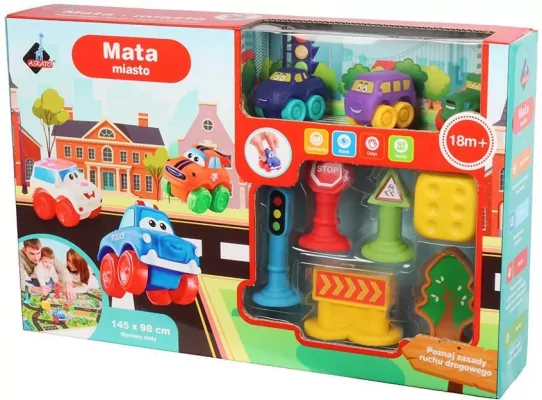 Mata miasto z miękkimi pojazdami