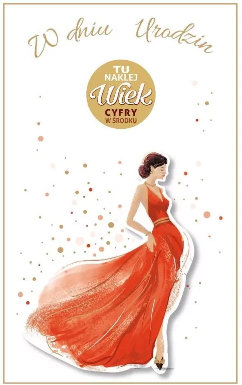 Kartka okolicznościowa Urodziny (wymienne cyfry) - tantis.pl