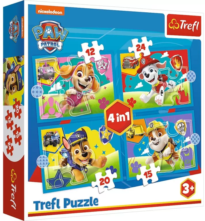Biegnące Pieski. Puzzle 4w1 - tantis.pl