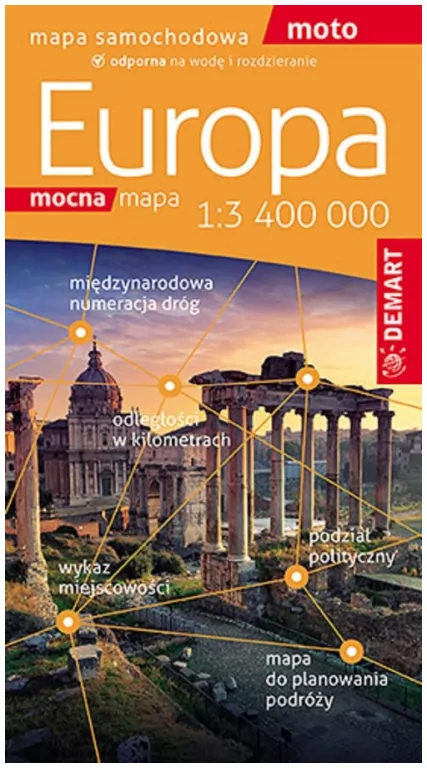 Europa. Mapa samochodowa 1:3400 000 - tantis.pl