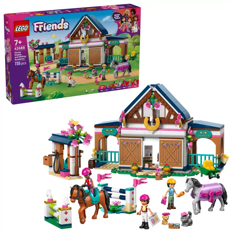 LEGO® Friends  Stadnina i szkółka jeździecka 42688 - tantis.pl