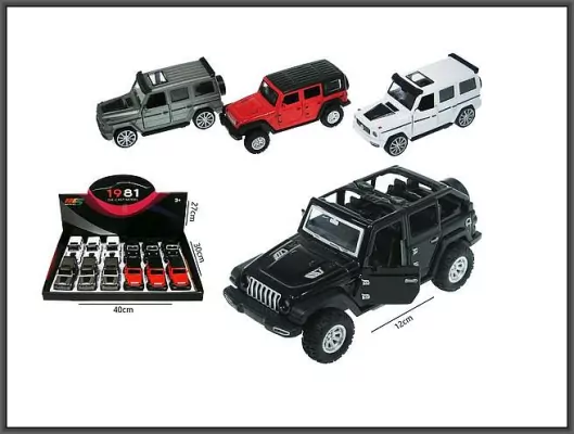 Auto terenowe, metalowe DZ/SW 12cm