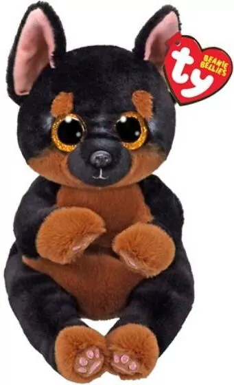 Beanie Bellies Fritz - czarno-brązowy pies 15cm - tantis.pl