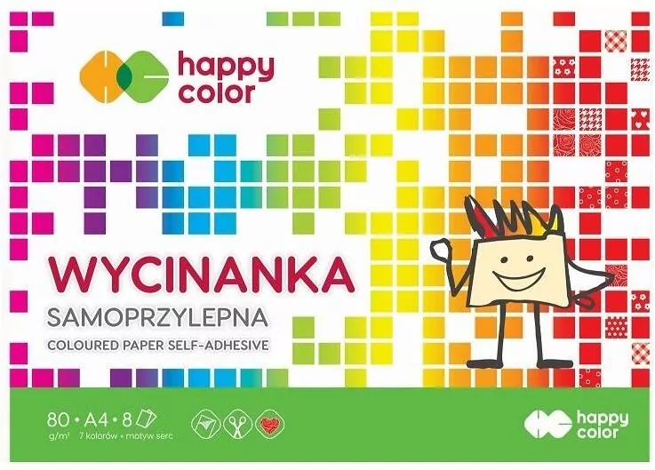 Wycinanka samoprzylepna A5/8K. Happy color - tantis.pl