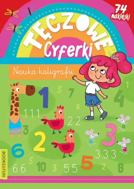 Tęczowe cyferki. Nauka kaligrafii - tantis.pl