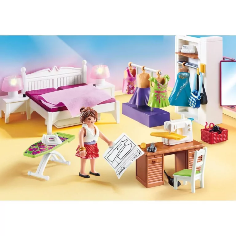 Sypialnia z kącikiem do szycia. Dollhouse 70208 - tantis.pl