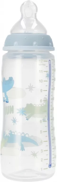 NUK. First Choice. Butelka ze smoczkiem. 300 ml. 6-18 miesięcy. Krokodyl - tantis.pl