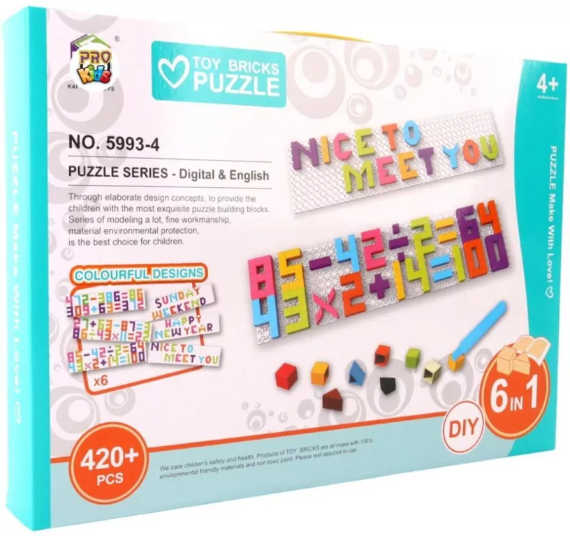 Puzzle klocki edukacyjne układanka - tantis.pl