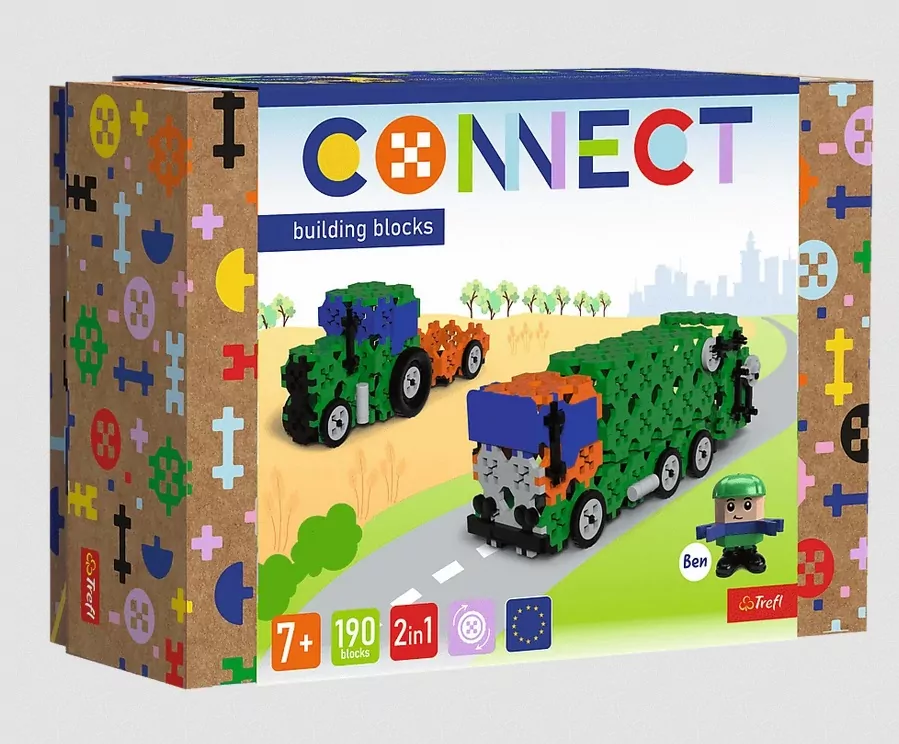 Klocki Connect - Śmieciarka / Traktor M - tantis.pl