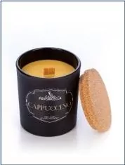 Świeczka sojowa Cappuccino czarna 135g - tantis.pl