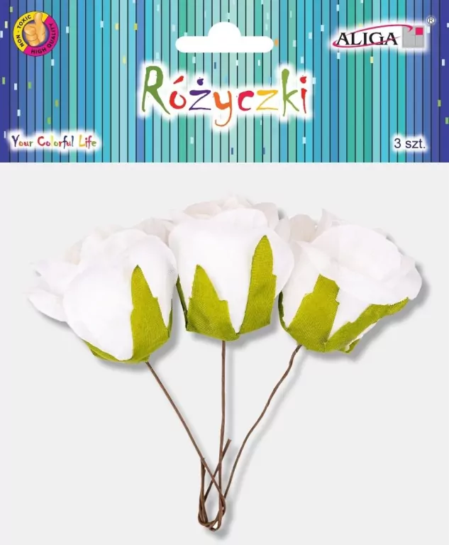 Różyczki na drucikach 15 cm 3szt - tantis.pl