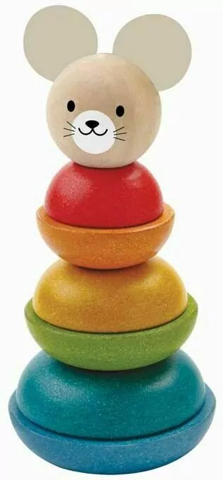 Plan Toys. Myszka wieża do układania - tantis.pl