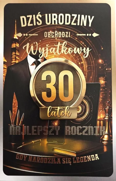 Karnet z wymiennymi rocznikami 30 męska - tantis.pl