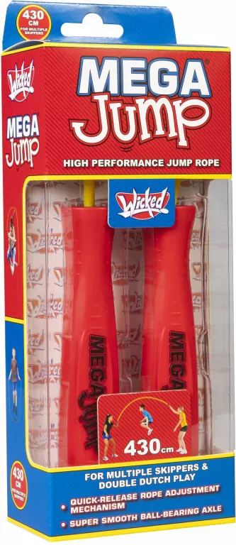 Skakanka Mega Jump Double mix kolorów - tantis.pl