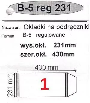 Okładka na podr B5 regulowana nr 1 - tantis.pl