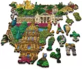 Puzzle drewniane 1000. Francja - znane miejsca - tantis.pl