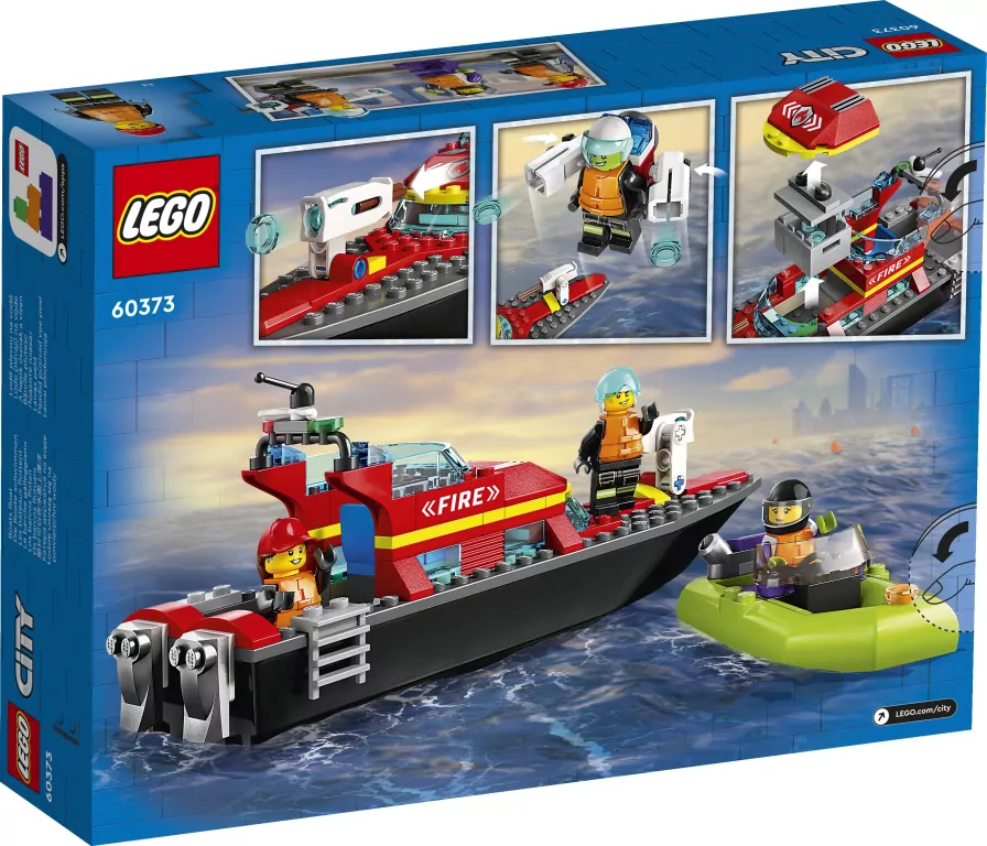 LEGO® City Fire. Łódź strażacka. 60373 - tantis.pl