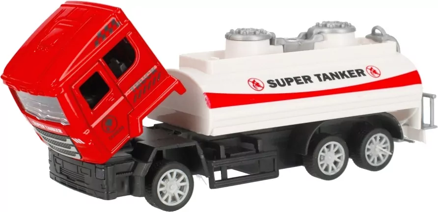 Auto ciężarowe metalowe dżwięk i światło 17cm + cysterna MC - tantis.pl