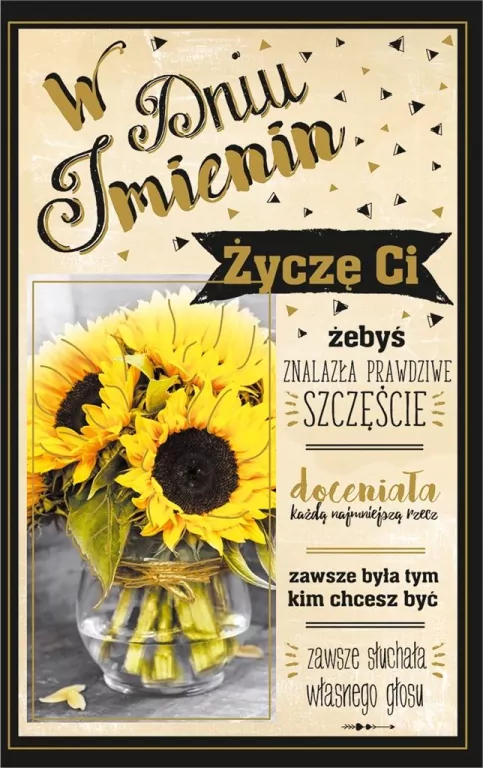 Kartka okolicznościowa. Imieniny. IM06 - tantis.pl