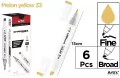 Marker Chromax z 2 końcówk. melon yellow 33 - tantis.pl