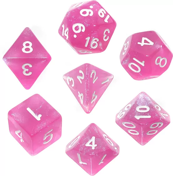 Komplet kości REBEL RPG - Kamienie Księżycowe - Awenturyn - tantis.pl