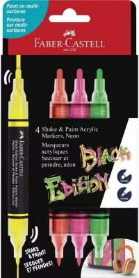 Marker akrylowy Black Edition 4kol FABER-CASTELL