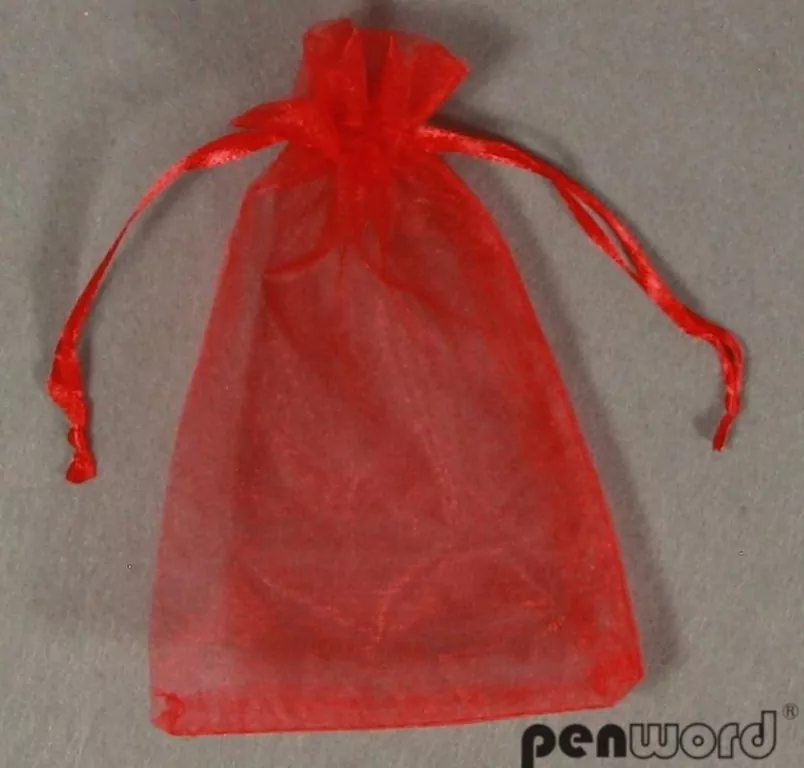 Woreczki organzowe. Czerwone 10x15cm - tantis.pl