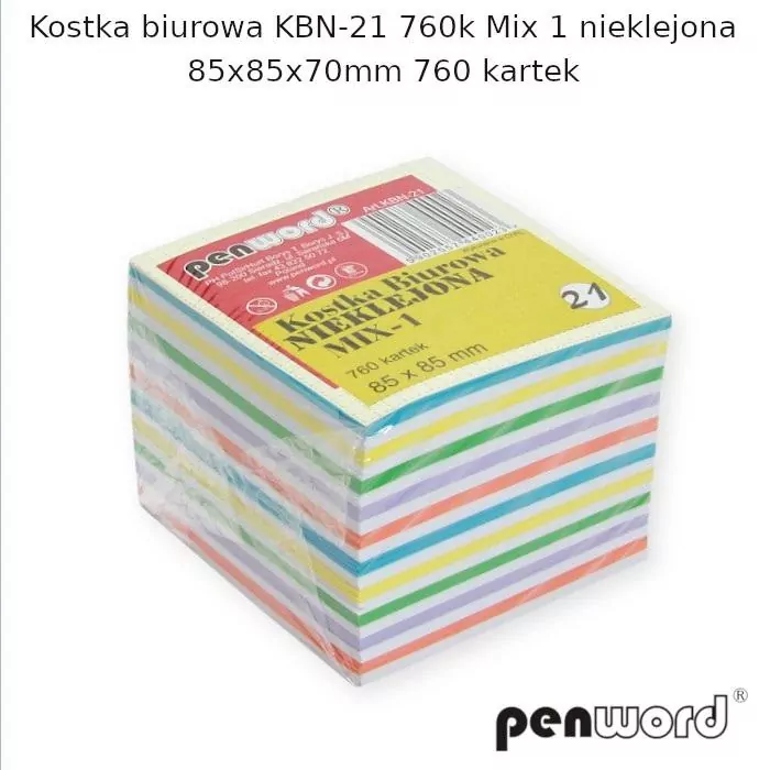 Kostka biurowa mix 85x85x70mm 760K - tantis.pl