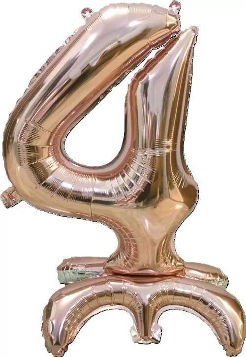 Balon foliowy stojący 4 rose gold 81cm - tantis.pl
