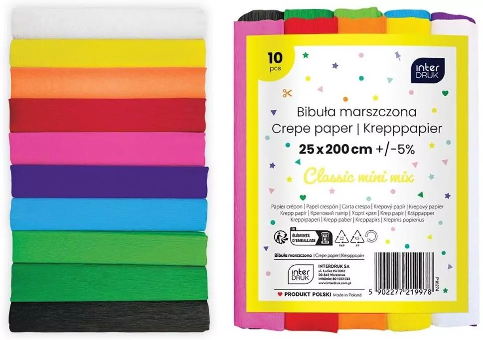 Bibuła marszczona mix Classic mini - tantis.pl