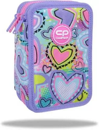 Piórnik 3-komorowy z wyposażeniem Coolpack Jumper 3 Sew Heart - tantis.pl