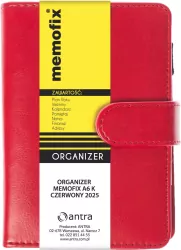 Organizer Memofix 2026 A6 K czerwony