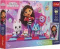 Puzzle 100 Koci Domek Gabi + plakat TREFL - tantis.pl