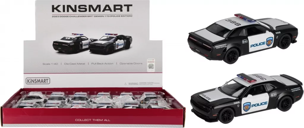 AUTO POLICJA MET P/B 1:40 DODGE CHALLEN 1/12 - tantis.pl