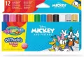 Pastele olejne Colorino Kids trójkątne 12 kolorów Mickey - tantis.pl