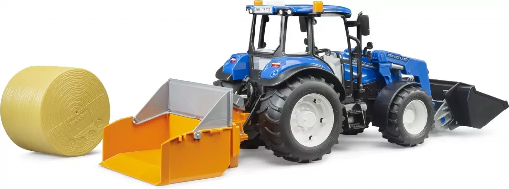BRUDER TRAKTOR NEW HOLLAND TS.120 LADOWACZ WB4 - tantis.pl