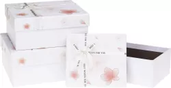 Pudełko prezentowe z kokardą kwiaty ROZETTE