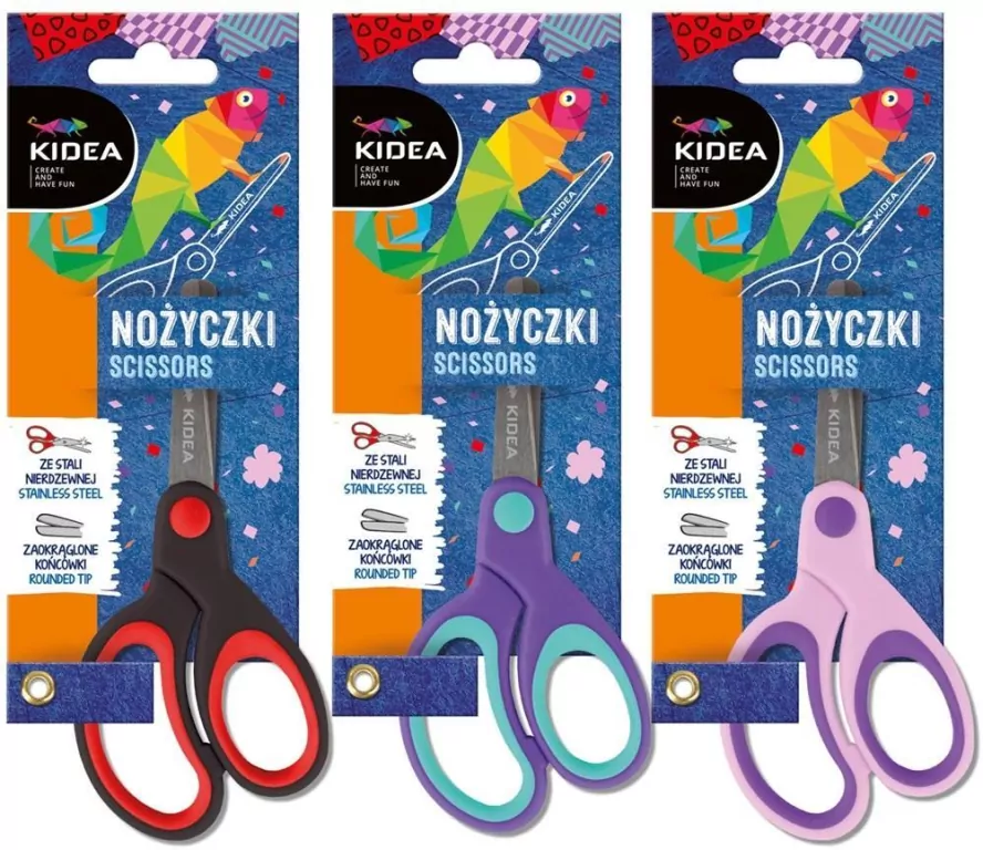 Nożyczki ergonomiczne A mix KIDEA - tantis.pl