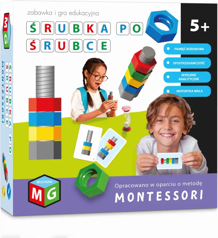 Śrubka po śrubce - gra edukacyjna Montessori - tantis.pl
