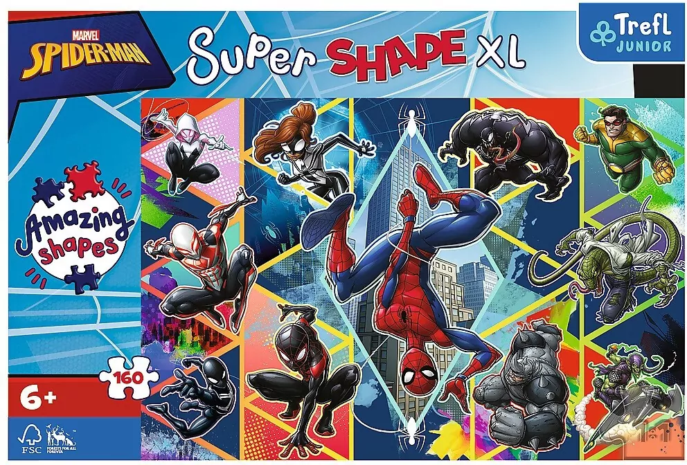 Puzzle 160. Super Shape XL. Dołącz do Spidermana - tantis.pl