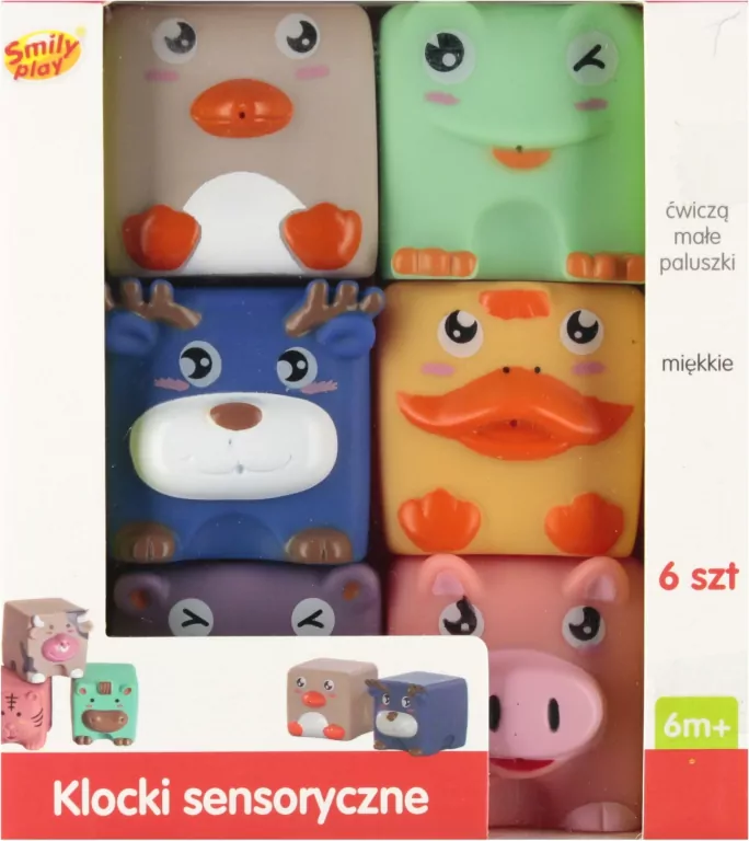 Miękkie klocki sensoryczne 6 elementów - tantis.pl