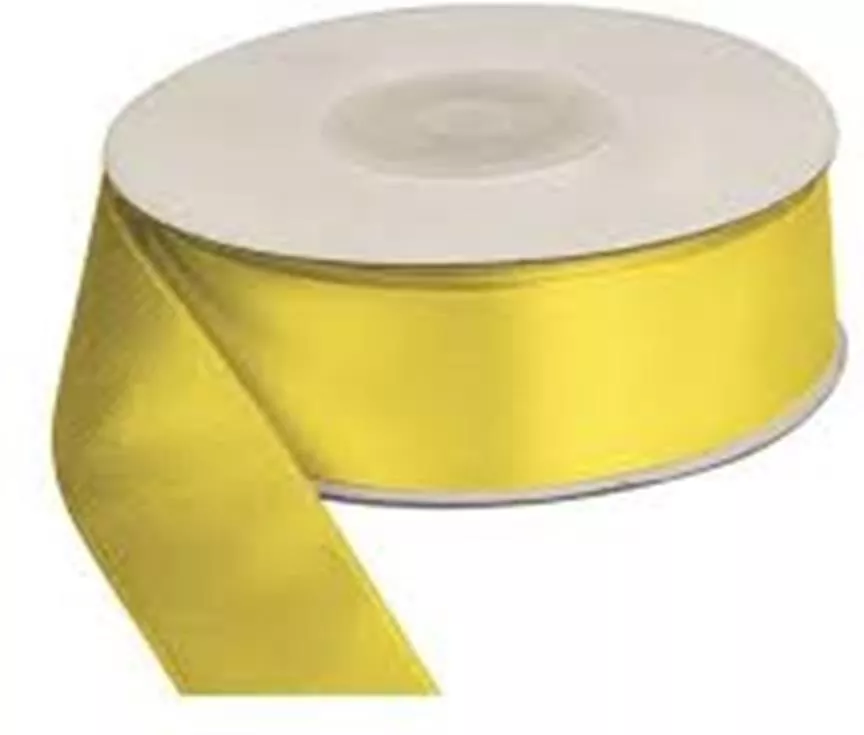 Wstążka dekoracyjna 25mm/25m Żółta - tantis.pl