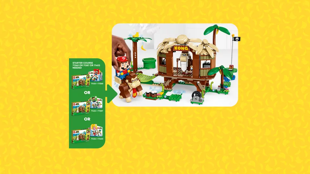 LEGO® Super Mario. Domek na drzewie Donkey Konga — zestaw rozszerzający. 71424 - tantis.pl